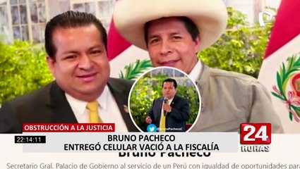 Pacheco entregó celular vacío y dijo que el teléfono anterior se había perdido
