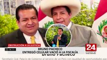 Pacheco entregó celular vacío y dijo que el teléfono anterior se había perdido
