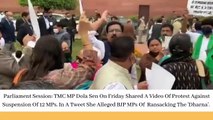#Parliament #WinterSession | Suspended MP's Dharna Disrupted By BJP MPs' 
