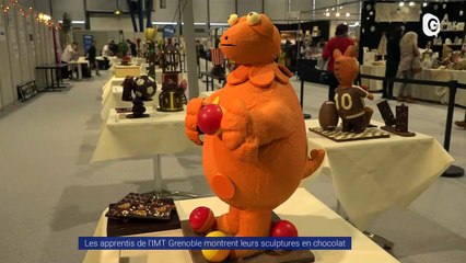 Reportage - Les apprentis de l'IMT Grenoble montrent leurs sculptures en chocolat
