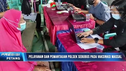 Polres Sambas gelar Vaksinasi Massal Di Desa Sebubus Kecamatan Paloh