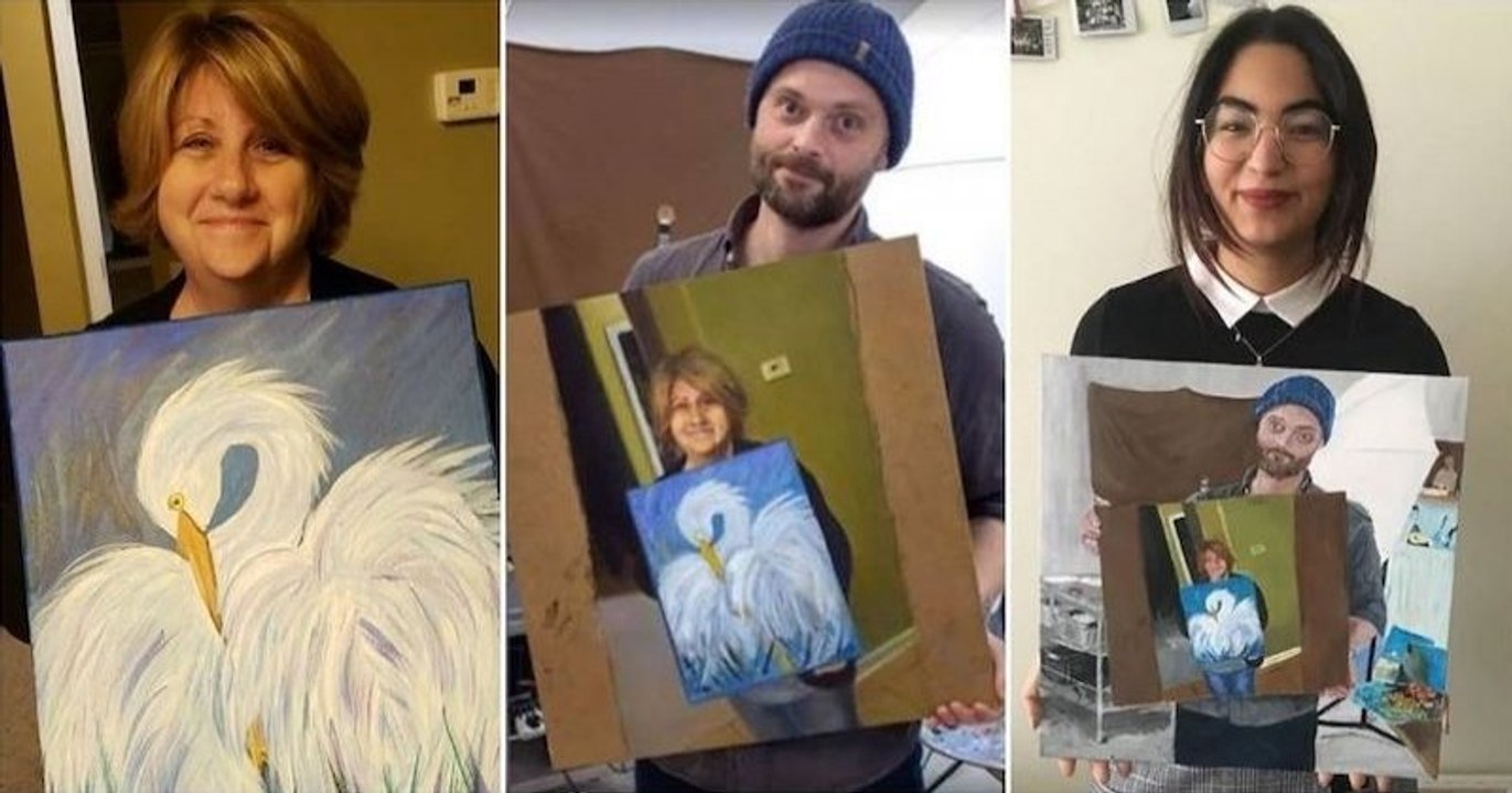 Cette toile peinte par une mère de famille a fait l'objet d'une mise en abyme à couper le souffle