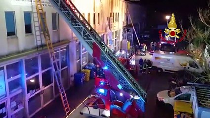 Figline e Incisa Valdarno (FI) - Incendio in edificio industriale: coinvolte pelletteria e impresa pulizie (03.12.21)