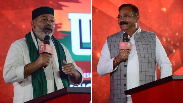 Why BJP MP called thier party good in front of Tikait?