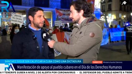 Manifestación de apoyo al pueblo cubano:  'Nos sentimos arropados por España, pero no por el Gobierno'