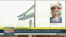 Pueblo argentino celebra el Día de la Democracia y los Derechos Humanos