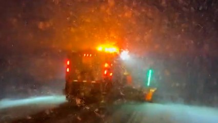 Treacherous road conditions during Utah snowstorm