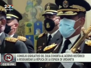 Consejo legislativo del Zulia resguarda réplica de la espada victoria del General Rafael Urdaneta