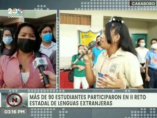 Más de 90 estudiantes de educación media participaron en II Reto de Lenguas Extranjeras en Carabobo