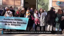 Cientos de abogados se manifiestan en apoyo al ex decano de Málaga