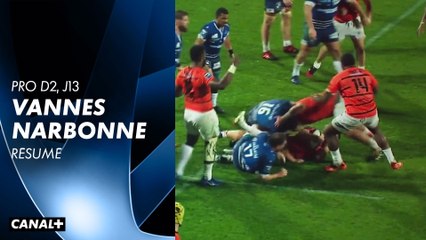 Le résumé de Vannes / Narbonne - Pro D2 (J13)