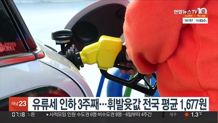 유류세 인하 3주째…휘발유값 전국 평균 1,677원