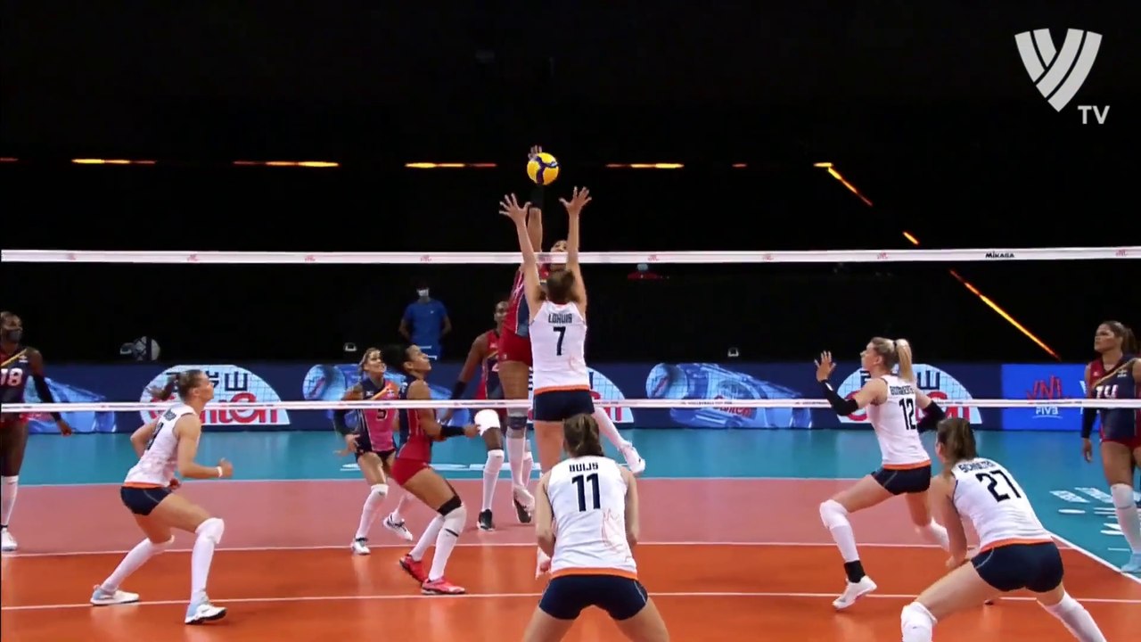 Powerful Volleyball Spikes and Monster Blocks by Lisvel Elisa Eve Mejia   VNL 2021_1080p