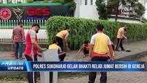 Polres Sukoharjo Gelar Bhakti Religi Jumat Bersih Sambut Hari Natal Dengan Membersihkan Gereja Emunah Solo Baru