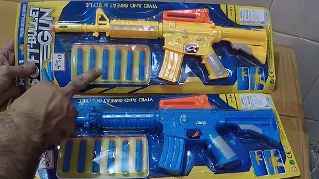 Unboxing and Review of Soft Bullet Gun with soft foam bullets for kids