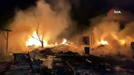 Bursa'da geri dönüşüm fabrikasında korkutan yangın