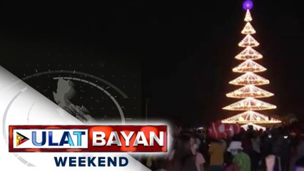 Giant Christmas tree sa Tagum City, pinailawan