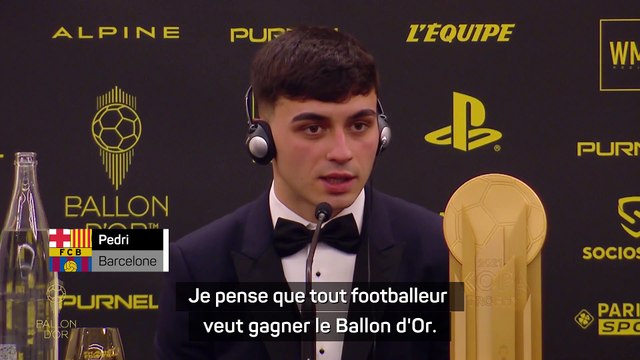 Pedri espère gagner le Ballon d'Or un jour