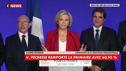 Tải video: Les Républicains - Valérie Pécresse arrive en tête avec 60,9% - Valérie Pécresse : 