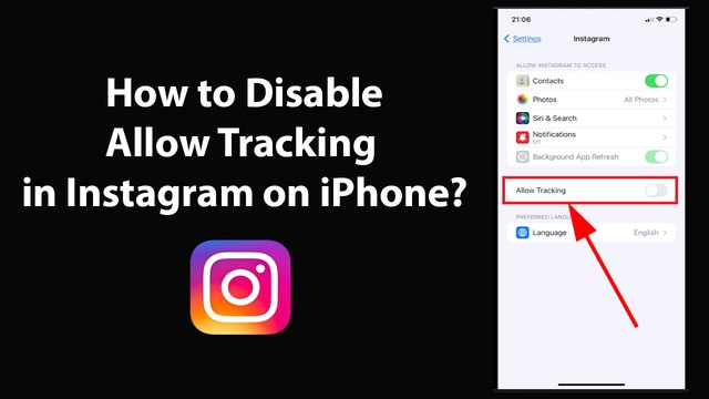 How to Disable Allow Tracking in Instagram on iPhone?
