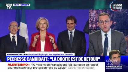 Pour Bruno Retailleau, Valérie Pécresse est une candidate "ferme", "combattante" et "qui a de la modernité"