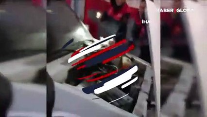 Aydın'da oto sanayideki yılan paniği kameralara yansıdı