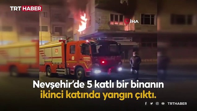 Yangın çıkan binada mahsur kalan 8 kişi tahliye edildi