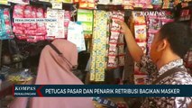 Petugas Pasar dan Penarik Retribusi Bagikan Masker