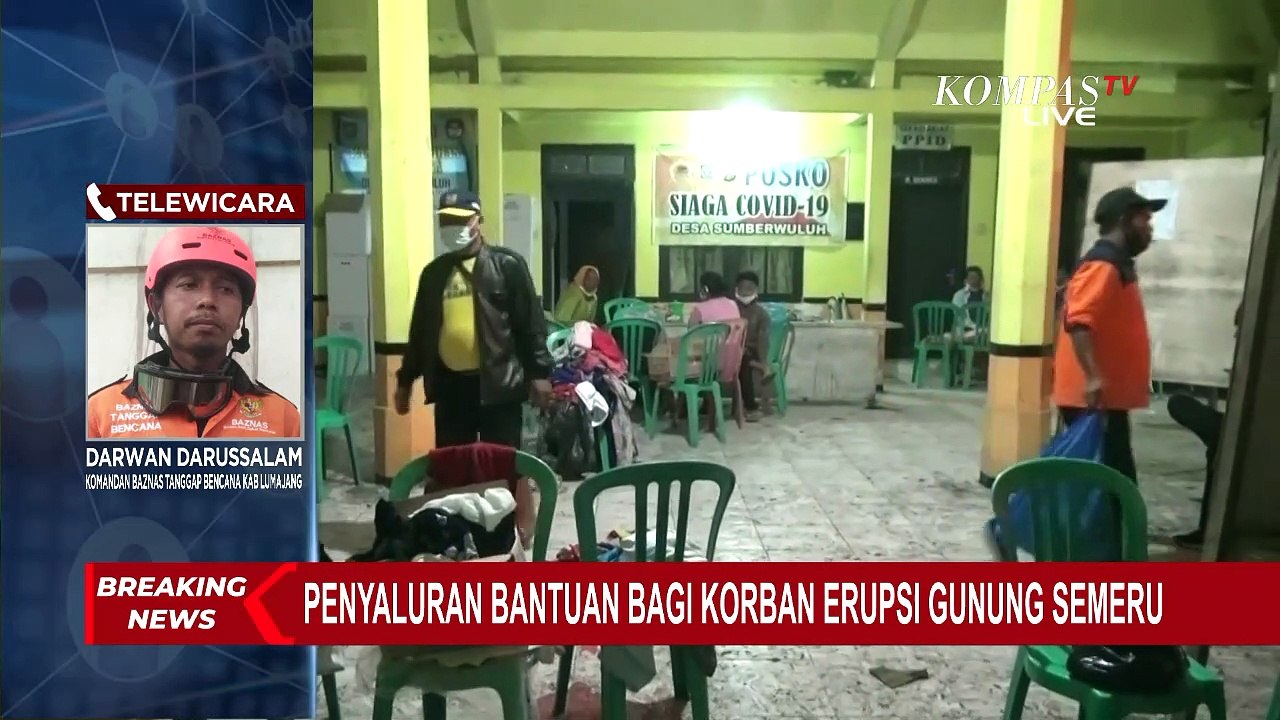 Desa Sumberwuluh Jadi Tempat Pengungsian bagi Warga Terdampak Erupsi Gunung Semeru