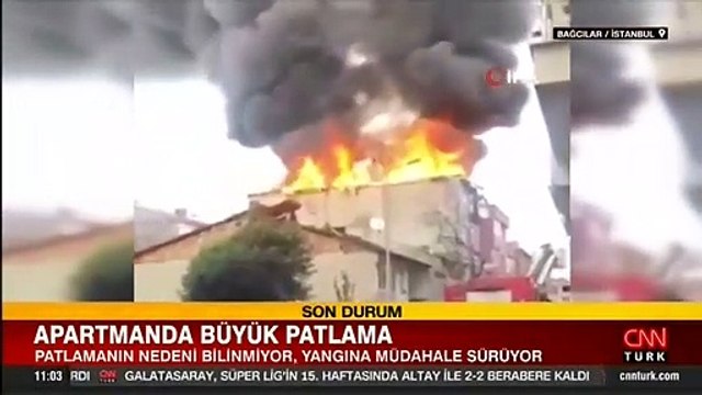 Bağcılar'da apartmanın 3'üncü katında patlama yaşandı