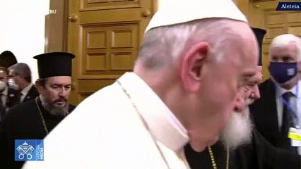 Viaje Apostólico. Encuentro del Papa con la comunidad ortodoxa griega