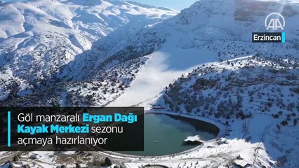 Göl manzaralı kayak merkezi! Sezonu açmaya hazırlanıyor