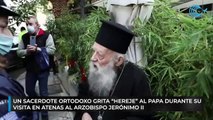 Un sacerdote ortodoxo grita 