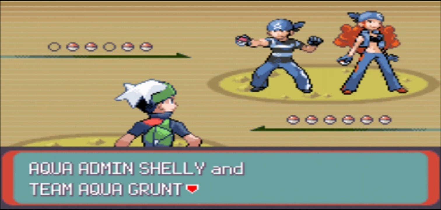 Pokemon Emerald - Aqua Admin 3rd Battle: Shelly w/Aqua Grunt
