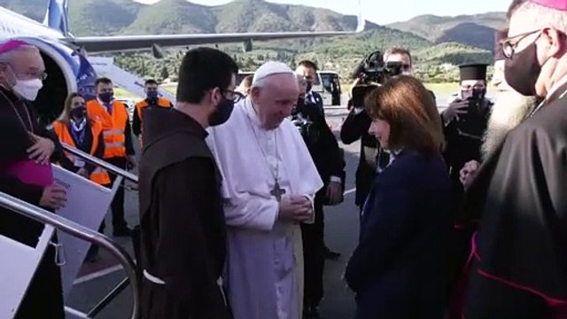 Папа римский Франциск посетил Лесбос