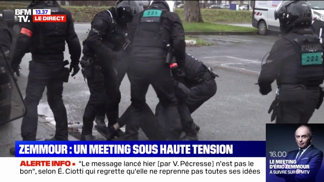 Meeting d'Éric Zemmour: des tensions en marge de la rencontre à Villepinte