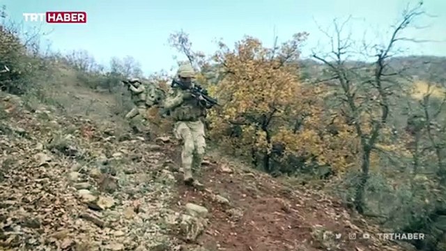 9 teröristin etkisiz hale getirildiği operasyonun görüntüleri paylaşıldı