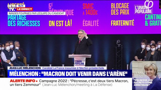 Jean-Luc Mélenchon : Il faut s'arrêter de travailler à 60 ans si on veut vivre plus vieux, il faut réduire le temps de travail