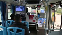 Çin'de sürücüsüz 3 otobüs testlere sürüşü için yollarda