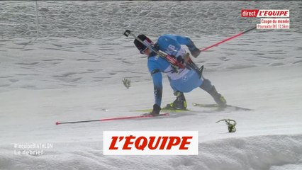 Fillon Maillet casse sa carabine - Biathlon - CM (H) - Poursuite 12,5 km