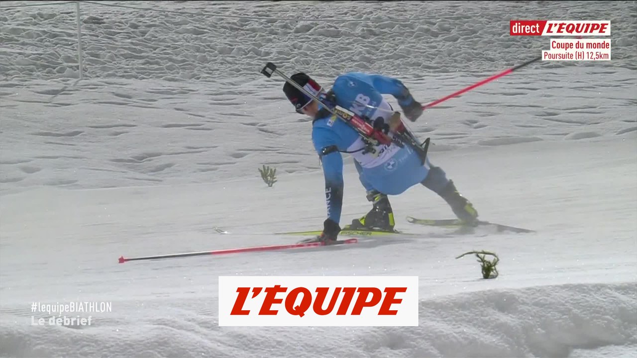 Fillon Maillet casse sa carabine - Biathlon - CM (H) - Poursuite 12,5 km