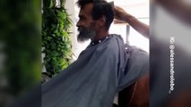 La impresionante transformación de un habitante de calle tras ser sometido a un cambio de 'look'