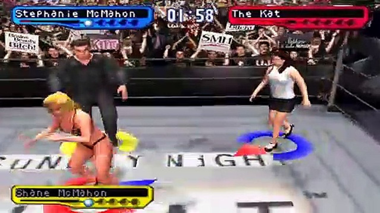 WWF SmackDown! 2 Stephanie McMahon vs The kat