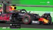 Que azar! Na última volta para conseguir a pole position, Max Verstappen, da Red Bull, acabou batendo e perdeu a oportunidade de largar em primeiro na corrida! A pole caiu no colo de seu rival, Lewis Hamilton. Confira o acidente!