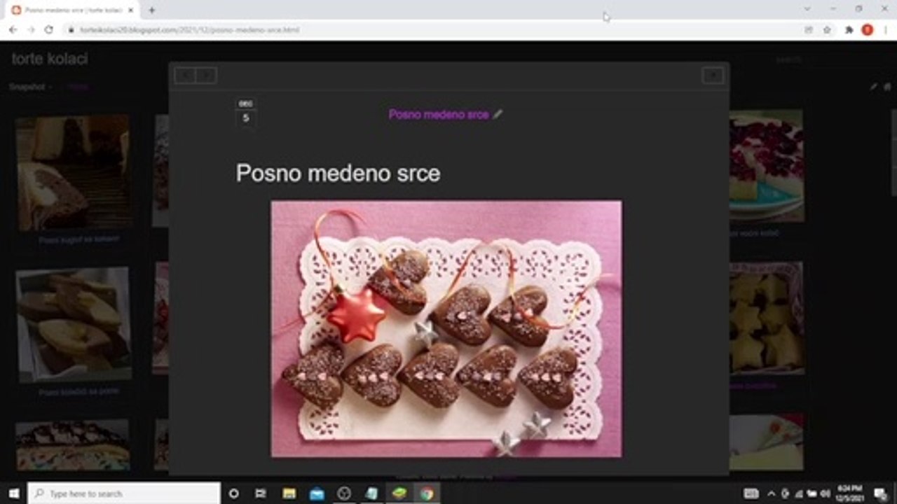 Posno medeno srce