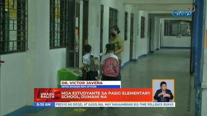 Mga estudyante sa Pasig Elementary School, dumami na | UB