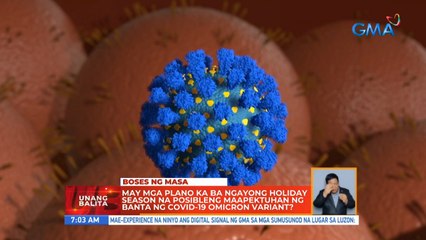 May mga plano ka ba ngayong holiday season na posibleng maapektuhan ng banta ng COVID-19 Omicron variant? | UB