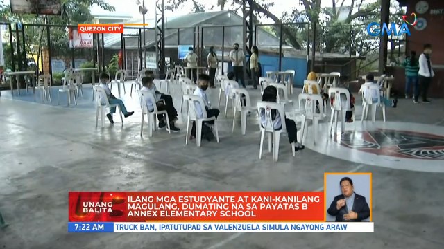 Ilang mga estudyante at kani-kanilang magulang, dumating na sa Payatas B Annex Elementary School | UB