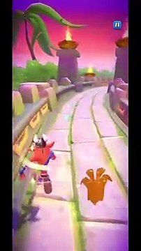 Frosty Geary Battle Run Gameplay On Lost City - Crash Bandicoot: On The Run! _