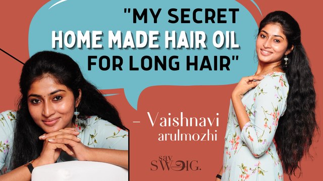 Actress Vaishnavi's Complete Hair Care Secrets Revealed | Homemade Hair Oil & Mask | Nini Serial